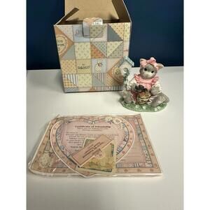 Vintage Calico Kittens 1996 You're My Feathered Friend Forever Enesco 203971 *